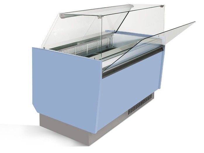 витрина для мороженого фронтальное стекло