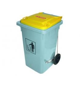 Контейнер для мусора Araven желтая крышка 05405 (490х525х940 мм, 120 л)