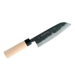 Нож с односторонней заточкой Santoku black Yaxell серия Kaneyoshi 30568 (16,5 см)
