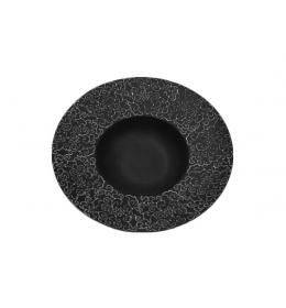 Тарелка для пасты черная матовая с узором FC0033-12 Delux Alt Porcelain