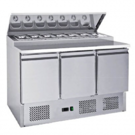 Стол холодильный HURAKAN HKN-GXSD3GN-SC для пиццы 3-дверный