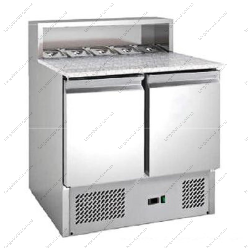 Стол холодильный HURAKAN HKN-GXSD2GN 2-х дверный для пиццы с гранитной поверхностью - 1