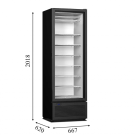 Морозильный шкаф со стеклянной дверью CRYSTAL S.A. CRF 400 - 2