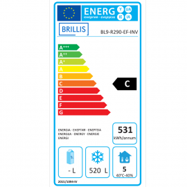 Морозильна шафа енергозберігаюча BRILLIS BL9-LED-R290-EF-INV - 6