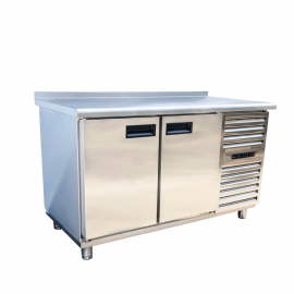 Стол холодильный двухдверный Техма СХ2Д1Б-Н-Т (1400/600/850)