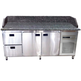 Холодильный стол с гранитной столешницей (три борта) Техма СХ2Ш2Д3Б20-Г-Т (1860/700/850)