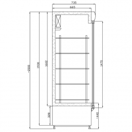 Холодильна шафа Cold ASTANA SW-1200 DP - 2