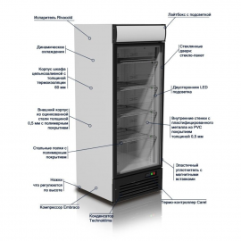 Холодильный шкаф Juka VD75G - 3