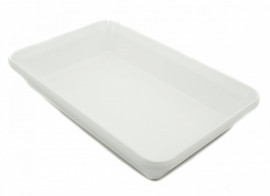 Блюдо для выкладки продуктов из меламина (300×190×55 мм), белое