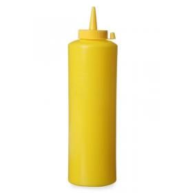 Диспенсер для соусів Hendi 557907 Kitchen Line, жовтий, 0,70 л, Ø 70x240 мм
