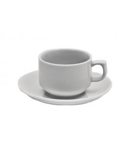 Чашка белая 1в1 с блюдцем F0996+F0998-6 Alt Porcelain