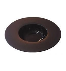 Тарелка черная глубокая F1648BY-10,75L Delux Alt Porcelain