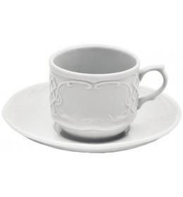 Чашка 1В1 з блюдцем в стилі прованс F2391 + F2392 Alt Porcelain серія Flora
