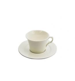 Чашка кавова з кістяного фарфору з блюдцем YF248 Alt Porcelain