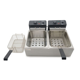 Фритюрница двойная электрическая профессиональная GoodFood EF66 BLACK - 3