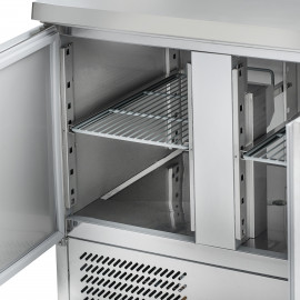 Холодильный стол HURAKAN HKN-GXSD3GN-GC 3-х дверный для пиццы с гранитной поверхностью и стеклом - 2