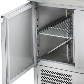 Стіл холодильний для піци HURAKAN HKN-GXSD2GN-GC 2-х дверний з гранітною поверхнею і склом - 3