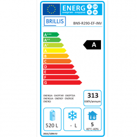 Холодильный шкаф энергосберегающий BRILLIS BN9-LED-R290-EF-INV - 5