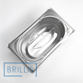 Кришка гастроємності BRILLIS з полікарбонату GN 1/9, прозора купольна - 3