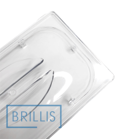 Кришка гастроємності BRILLIS з полікарбонату GN 1/9, прозора купольна - 2
