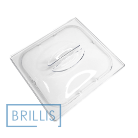 Крышка гастроемкости BRILLIS из поликарбоната GN 1/6, прозрачная купольная