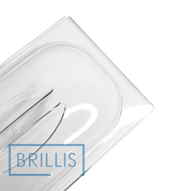 Крышка гастроемкости BRILLIS из поликарбоната GN 1/4, прозрачная купольная - 2