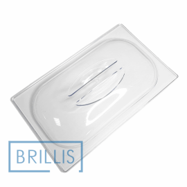Крышка гастроемкости BRILLIS из поликарбоната GN 1/4, прозрачная купольная