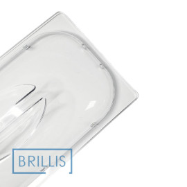 Крышка гастроемкости BRILLIS из поликарбоната GN 1/3, прозрачная купольная - 2
