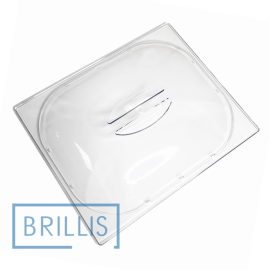 Крышка гастроемкости BRILLIS из поликарбоната GN 1/2, прозрачная купольная