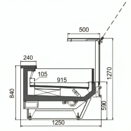 Низкотемпературная витрина Технохолод Missouri cold diamond MC 126 LT PS 130-DLM - 6