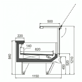 Низкотемпературная витрина Технохолод Missouri cold diamond MC 115 LT PS 121-DLA - 5