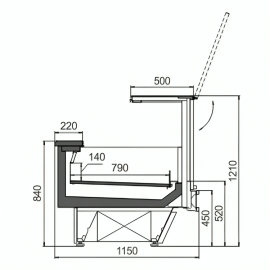 Низкотемпературная витрина Технохолод Missouri cold diamond MC 115 LT PS 2 121-DLA - 5