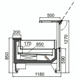 Низкотемпературная витрина Технохолод Missouri MC 120 LT PS 130-DLM - 3