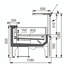 Низкотемпературная витрина Технохолод Missouri AC 120 LT PS 130-DLA - 6