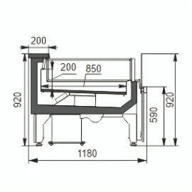 Низкотемпературная витрина Технохолод Missouri AC 120 M0 self 092-DLA - 3