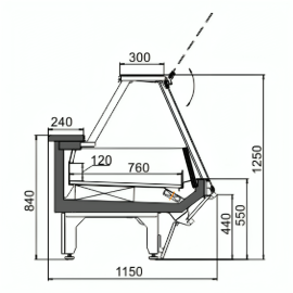 Низькотемпературна вітрина Технохолод Missouri sapphire MK 115 LT PS 125-DLM - 6