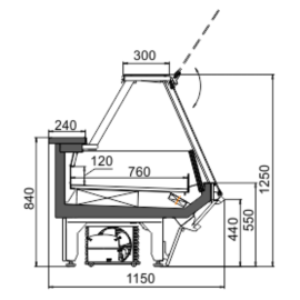 Низькотемпературна вітрина Технохолод Missouri sapphire AK 115 LT PS 125-DLA - 6