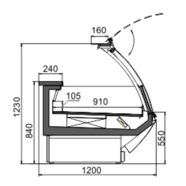 Низькотемпературна вітрина Технохолод Symphony MG 120 LT PS 125-DLM - 5