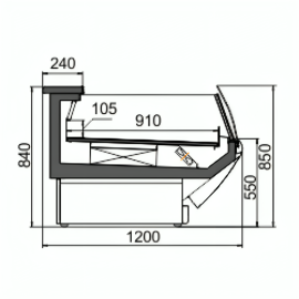 Низькотемпературна вітрина Технохолод Symphony MG 120 LT self 085-DLM - 4