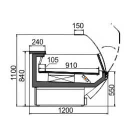 Низькотемпературна вітрина Технохолод Symphony MG 120 LT T 110-DLM - 4