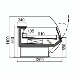 Низькотемпературна вітрина Технохолод Symphony MG 120 LT T2 110-DLM - 4