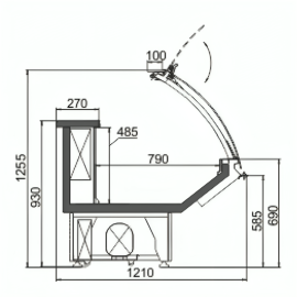 Низькотемпературна вітрина Технохолод Georgia AG 120 LT PS 126-SLA  - 6