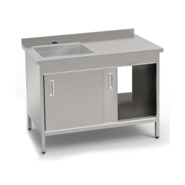 Стіл-тумба з мийкою виробничий КИЙ-В СТМВ-1С-2ДК - 2