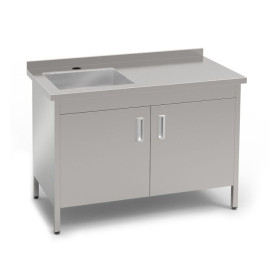 Стіл-тумба з мийкою виробничий КИЙ-В СТМВ-1С-2ДР