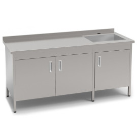 Стіл-тумба з мийкою виробничий КИЙ-В СТМВ-1С-3ДР