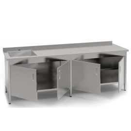 Стіл-тумба з мийкою виробничий КИЙ-В СТМВ-1С-4ДР - 2