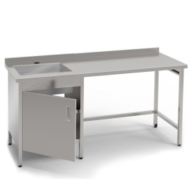 Стол-тумба с мойкой производственный КИЙ-В СТМВ-1С-1ДР-Н - 2