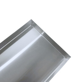 Противень прямоугольный из нержавеющей стали 300/300 мм - 2