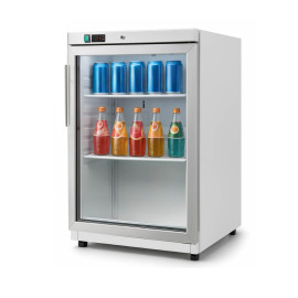 Шафа холодильна барна HURAKAN HKN-RCS115VG, скляні розпашні двері