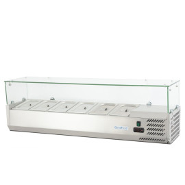 Витрина холодильная для топпинга GoodFood GF-VRX1400/380-H6C